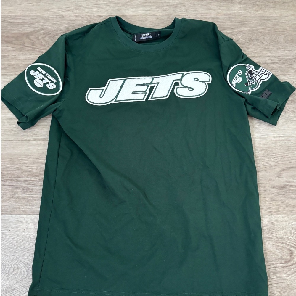 Pro Standard New York Jets T-Shirt Mens M Forest Green NFL Chenille FNJ140479